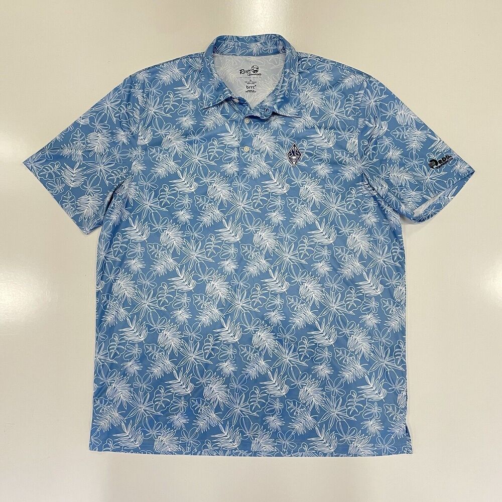 reyn spooner Blue & White Floral Polo